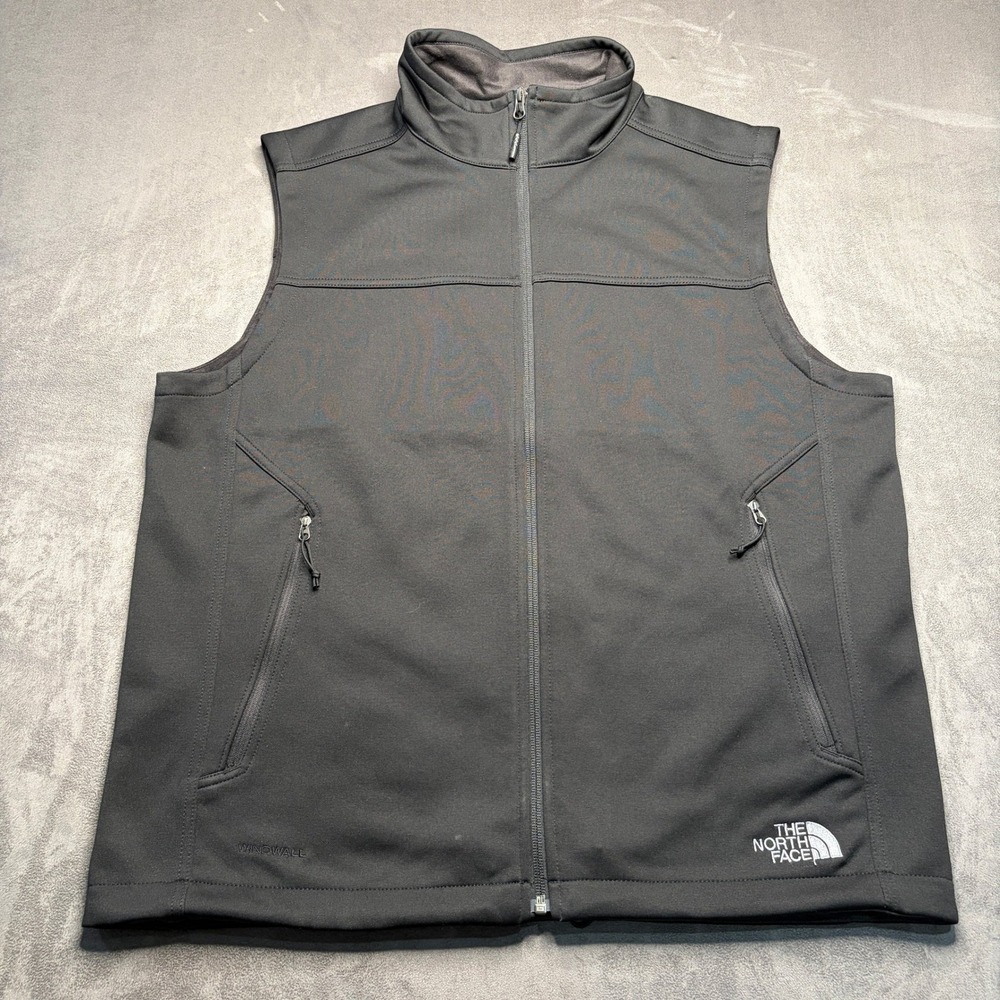 The North Face WindWall Vest Mens L Black Softshell Full Zip Makers Mark Outdoor